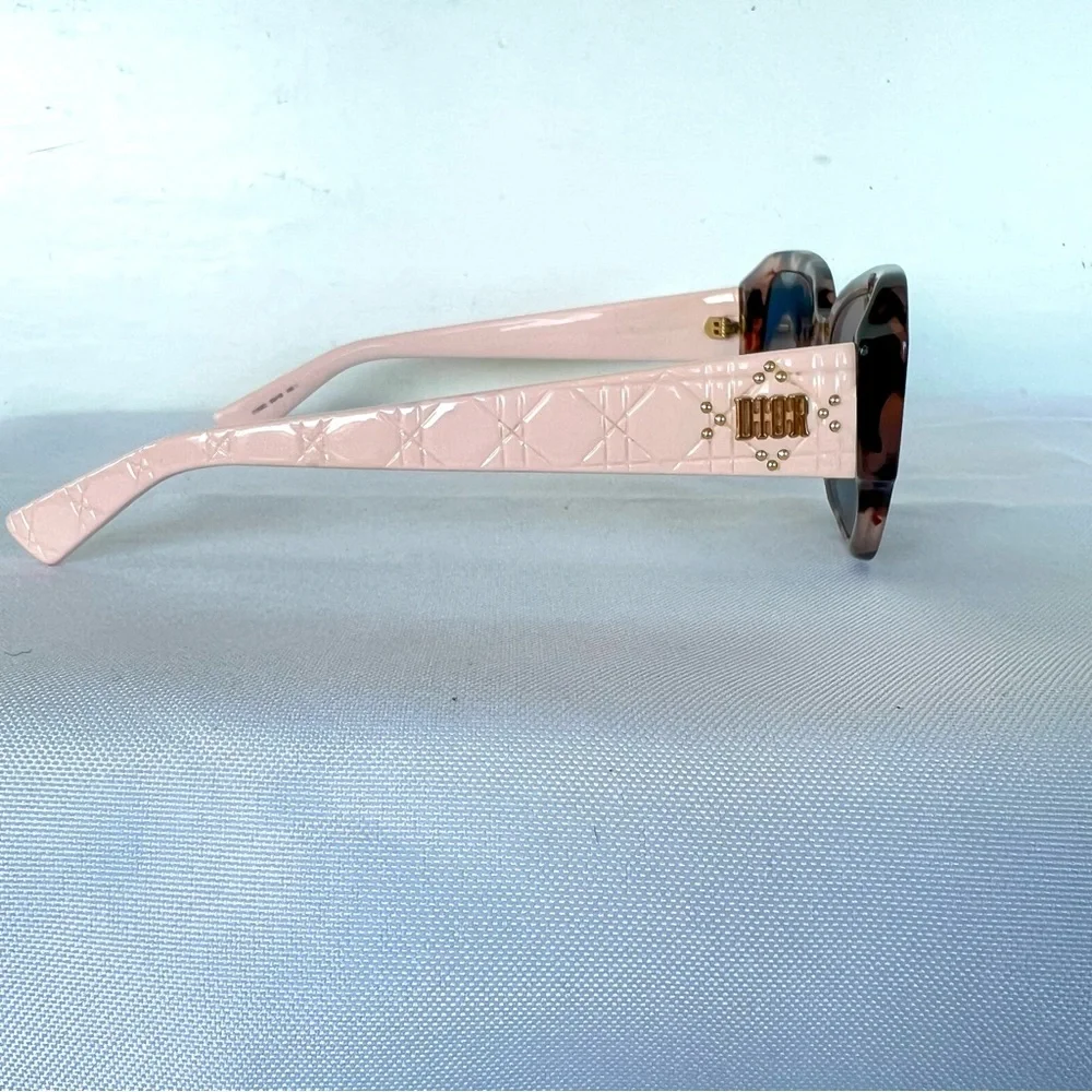 CHRISTIAN DIOR Ladydiorstuds-5 Havana w Blush Pink Frames Prescription Glasses
